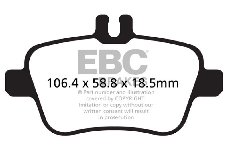 EBC 13+ Mercedes-Benz CLA250 2.0 Turbo Ultimax2 Rear Brake Pads UD1646