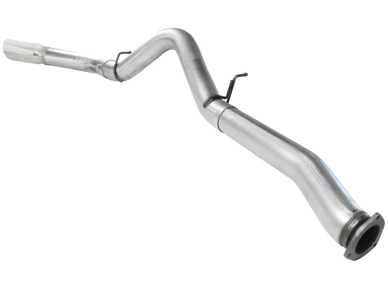 aFe ATLAS 5in DPF-Back Alum Steel Exhaust System Polished Tip GM Diesel Trucks 7.5-10 V8-6.6L td LMM 49-04040-P