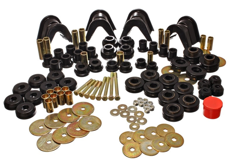 Energy Suspension 66-77 Ford Bronco 4WD (w/ 4 Deg C-Bushings) Black Hyper-Flex Master Bushing Set 4.18105G