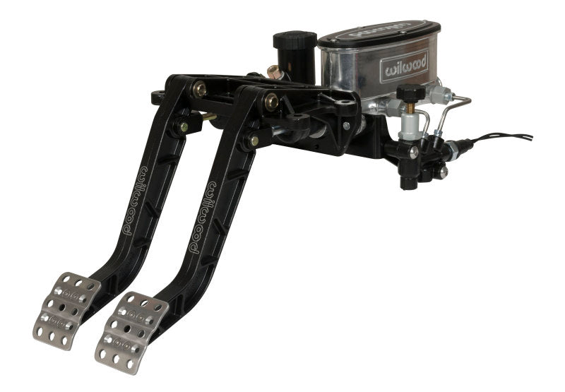 Wilwood Adjustable-Tandem Dual Pedal Brake / Clutch Fwd. Swing Mount 6.25:1 Black E-Coat 340-14360