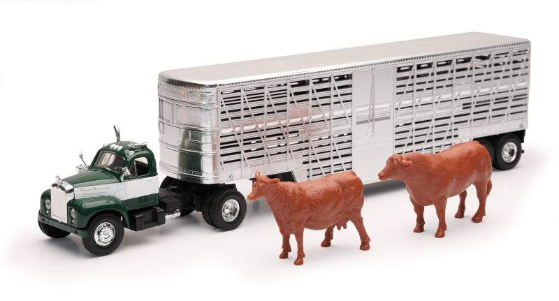 New Ray Toys 1953 Mack B-60 Livestock Truck with Cattle/ Scale 1:43 SS-16116A