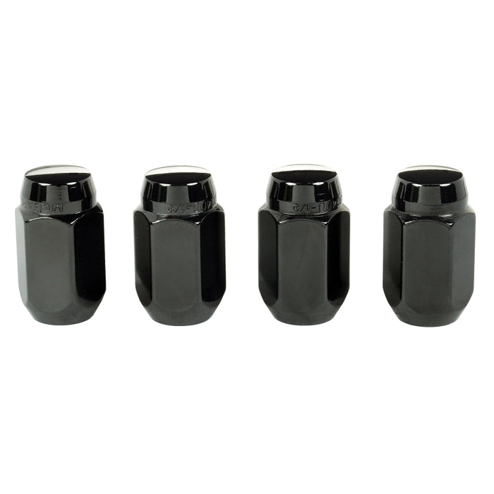 McGard Hex Lug Nut (Cone Seat) 1/2-20 / 13/16 Hex / 1.5in. Length (4-Pack) Black 64030