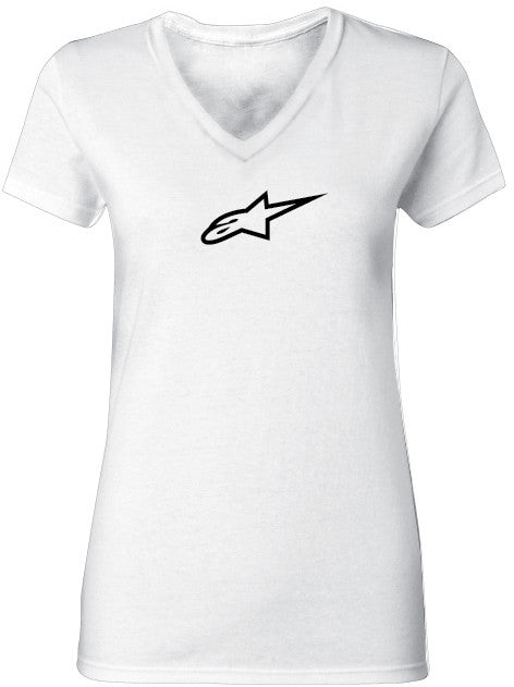 Alpinestars Womens Ageless V-Neck Tee White 2X 1W37-72900-20-2X