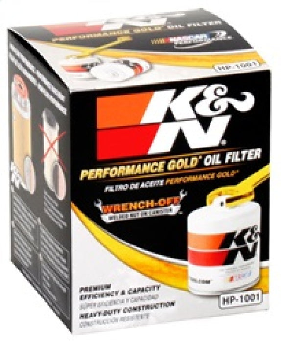 K&N Chevy / Pontiac / GMC / Buick Performance Gold Oil Filter HP-1001