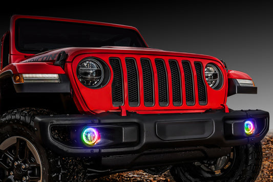 Oracle compatible with Jeep Wrangler JL/Gladiator JT LED Surface Mount Fog Light Halo Kit ColorSHIFT SEE WARRANTY 1215-333