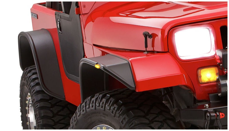 Bushwacker 87-95 compatible with Jeep Wrangler Flat Style Flares 4pc Excludes Renegade Black 10924-07