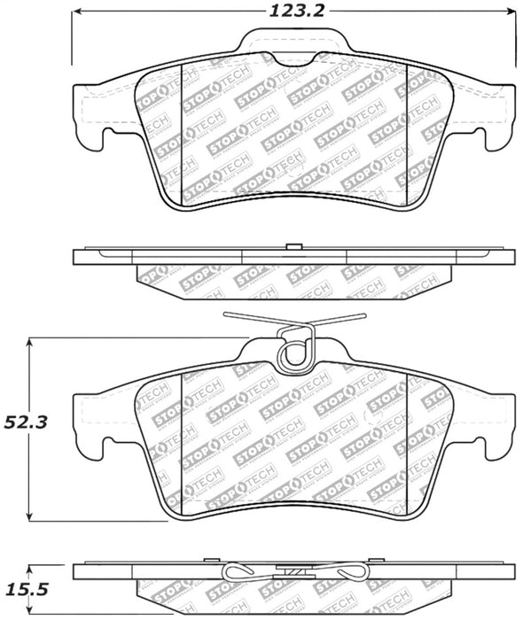 StopTech Street Select Brake Pads Rear 305.1095