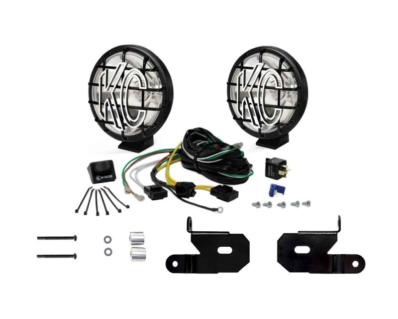 KC HiLiTES 18-23 compatible with Jeep JL/JT/4xe 6in Apollo Pro Halogen 2-Light Sys Pillar Mount (100W Spot Beam) 97113