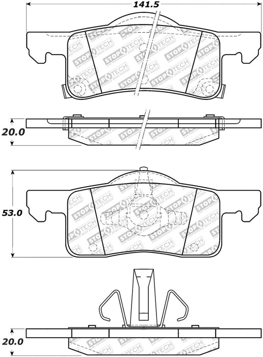 StopTech Street Select Brake Pads Front/Rear 305.0935