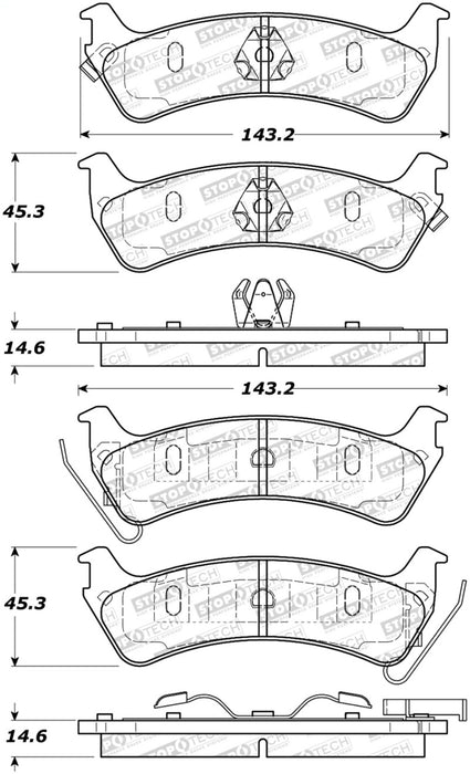 StopTech Street Brake Pads 308.0666