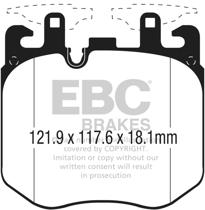 EBC 2017+ BMW (Alpina) B7 xDrive 4.4L Twin Turbo Yellowstuff Front Brake Pads DP42304R