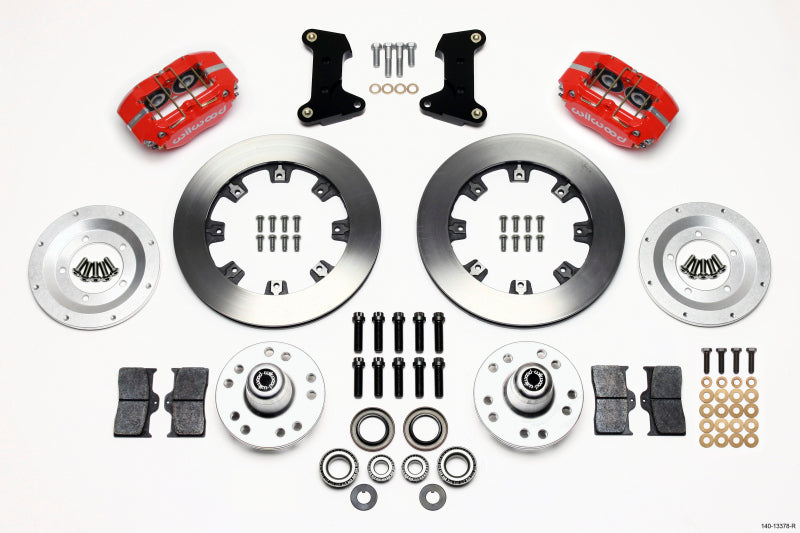 Wilwood Dynapro Dust-Boot Front Kit 12.19in Red 74-80 Pinto/Mustang II Disc Spindle only 140-13378-R