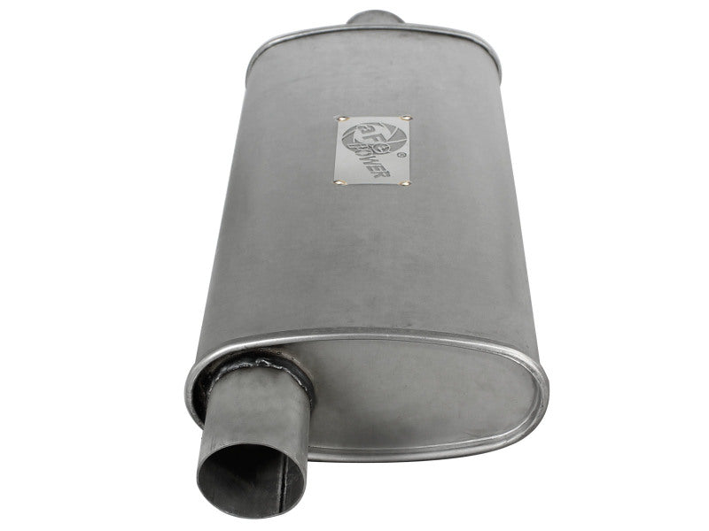 aFe Scorpion Replacement Alum Steel Muffler Double Layer 2-1/2in In/Out Center/Offset 18inL x9inW 49M00002