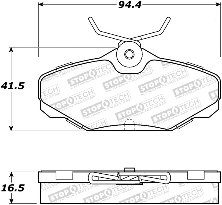 StopTech Street Brake Pads Rear 308.061