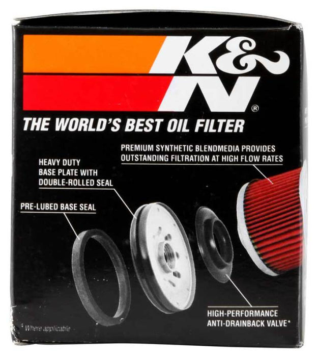 K&N Motorcycle Oil Filter: High Performance, Premium, Designed to be used with Synthetic or Conventional Oils: Fits Select Honda, Kawasaki Vehicles, KN-202