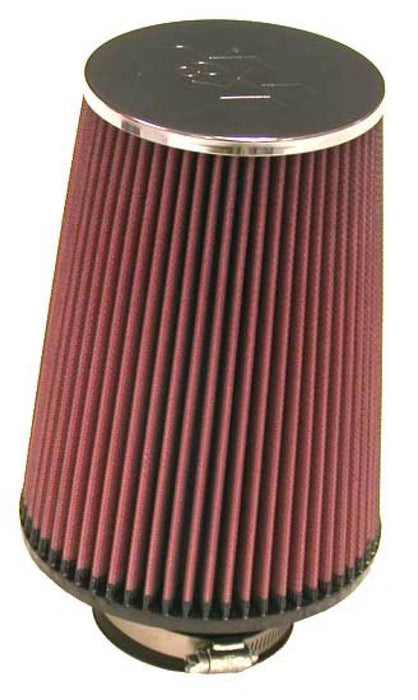 K&N Universal ChromeRound Tapered Air Filter 3in Flange ID / 6in Base OD / 4.5in Top OD / 8in Height RC-5106