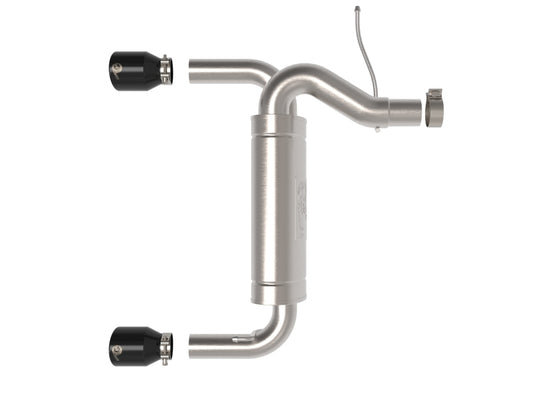 aFe Vulcan 3in 304 SS Axle-Back Exhaust 2021 Ford Bronco L4-2.3L (t)/V6-2.7L (tt) w/ Black Tips 49-33137-B