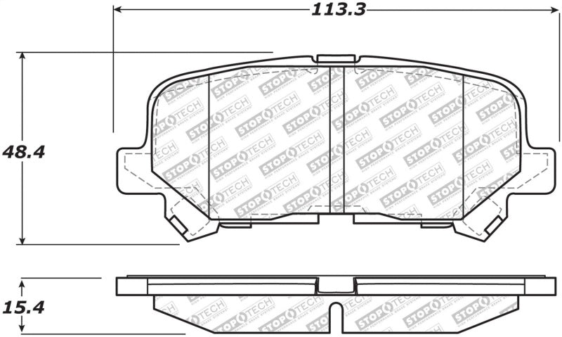 StopTech Street Select 07-13 Acura MDX Rear Brake Pads 305.1281