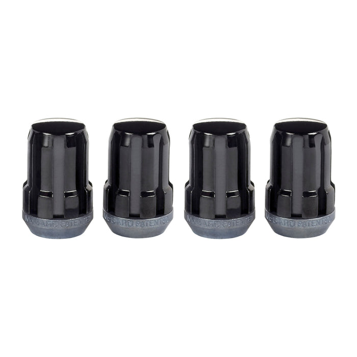 McGard SplineDrive Lug Nut (Cone Seat) M12X1.25 / 1.24in. Length (4-Pack) Black (Req. Tool) 65354BK