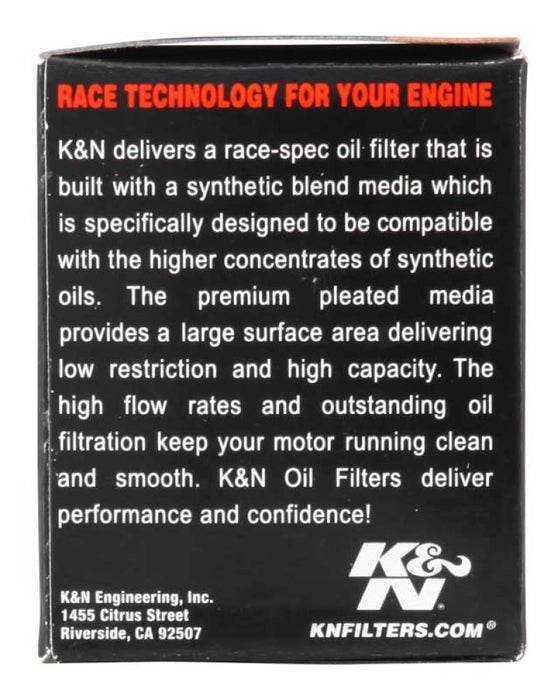 K&N Motorcycle Oil Filter: High Performance, Premium, Designed to be used with Synthetic or Conventional Oils: Fits Select Yamaha Vehicles, KN-142