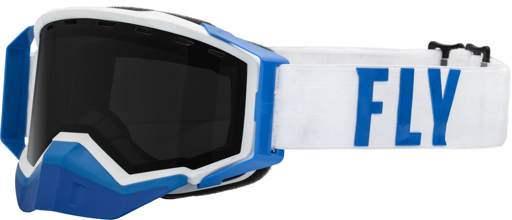 Fly Racing 2023 Zone Pro Snow Goggle (White/Black W/Polarized Smoke Lens, Adult)