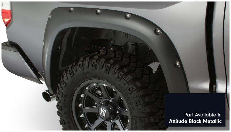 Bushwacker 16-18 Toyota Tundra Fleetside Pocket Style Flares 4pc Midnight Black 30918-43