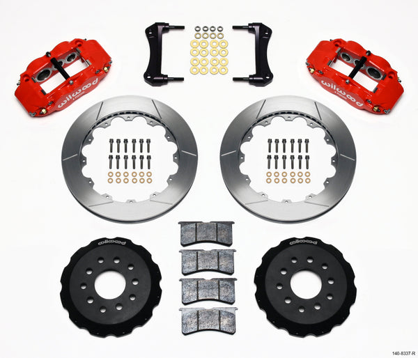 Wilwood Narrow Superlite 6R Front Hat Kit 12.88in Red 88-93 Corvette C4 140-8337-R