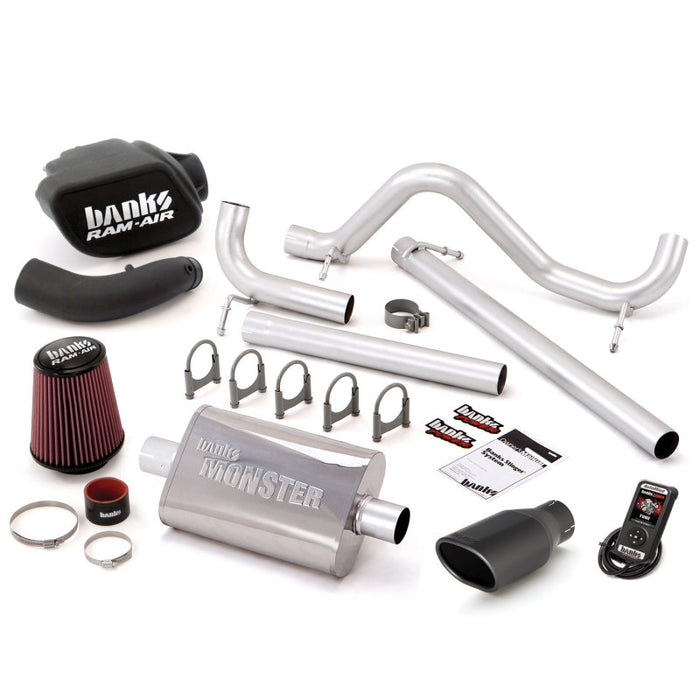 Banks Power 07-11 compatible with Jeep 3.8L Wrangler 4dr Stinger Sys w/ AutoMind SS Single Exhaust w/ Black Tip 51341-B