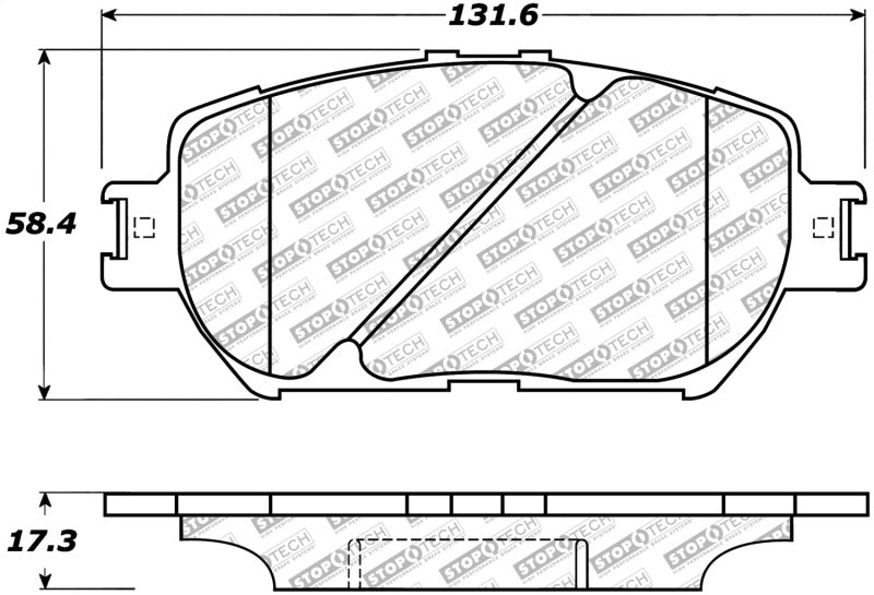 StopTech Street Select Brake Pads Rear 305.0908