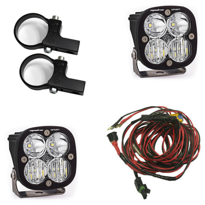 Baja Designs Squadron Sport Polaris LED Light Pods w/ 2.0in Harness/Horizontal Mounts Kit 557105