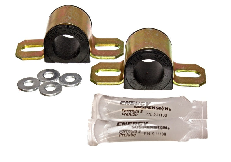 Energy Suspension 86-91 Mazda RX7 Black 24mm Front Sway Bar Bushings 11.5104G