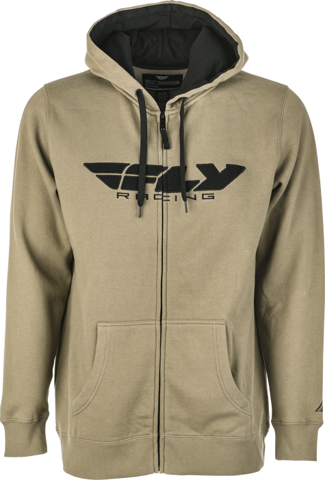 Fly Racing 354-0194M Fly Corporate Zip Up Hoodie Tan/Black Md