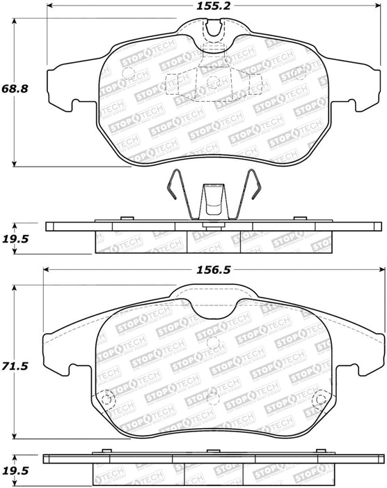 StopTech Street Brake Pads 308.0972