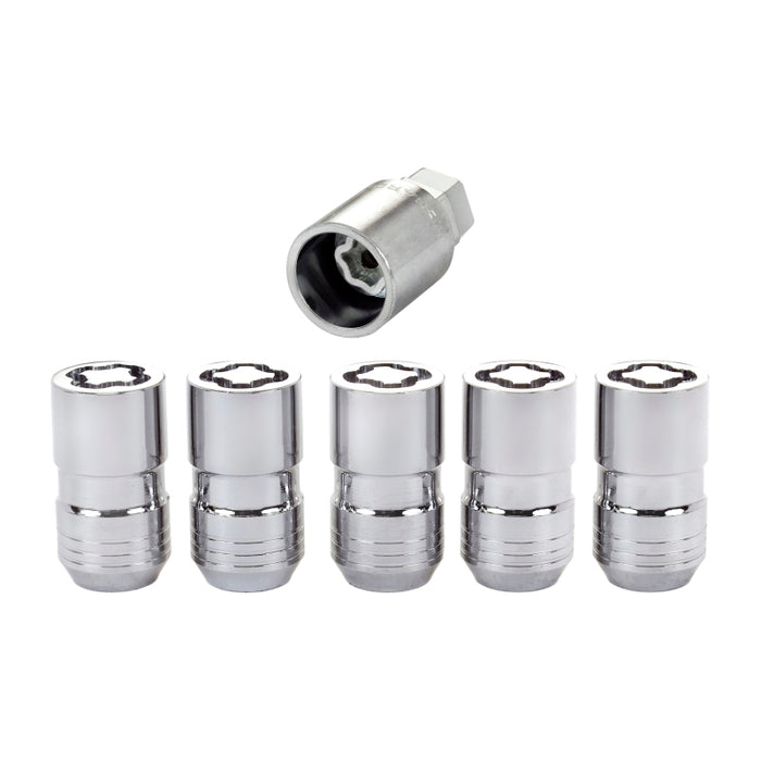 McGard Wheel Lock Nut Set 5pk. (Cone Seat) M14X1.5 / 22mm Hex / 1.639in OAL Chrome 24515