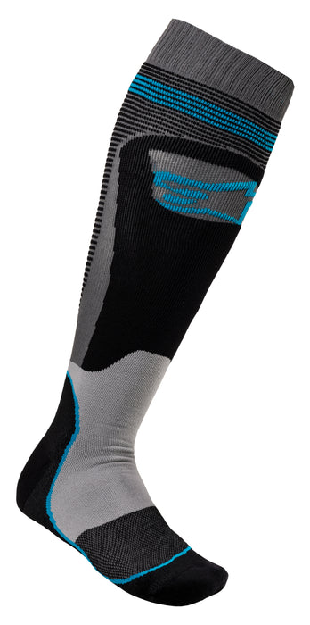 Alpinestars 4701820-1079-S Mx Plus-1 Socks Black/Cyan Small