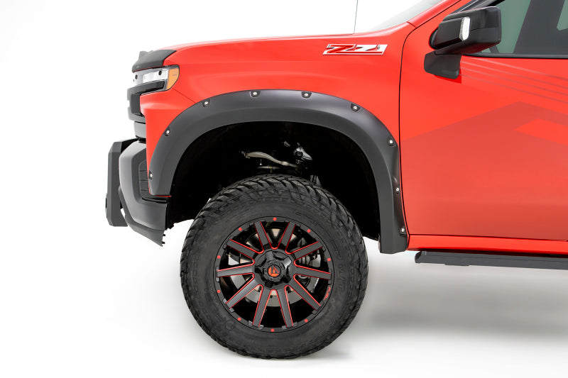 Bushwacker 19-21 Chevrolet Silverado 1500 Pocket Style Flares 4pc Black 40927-02