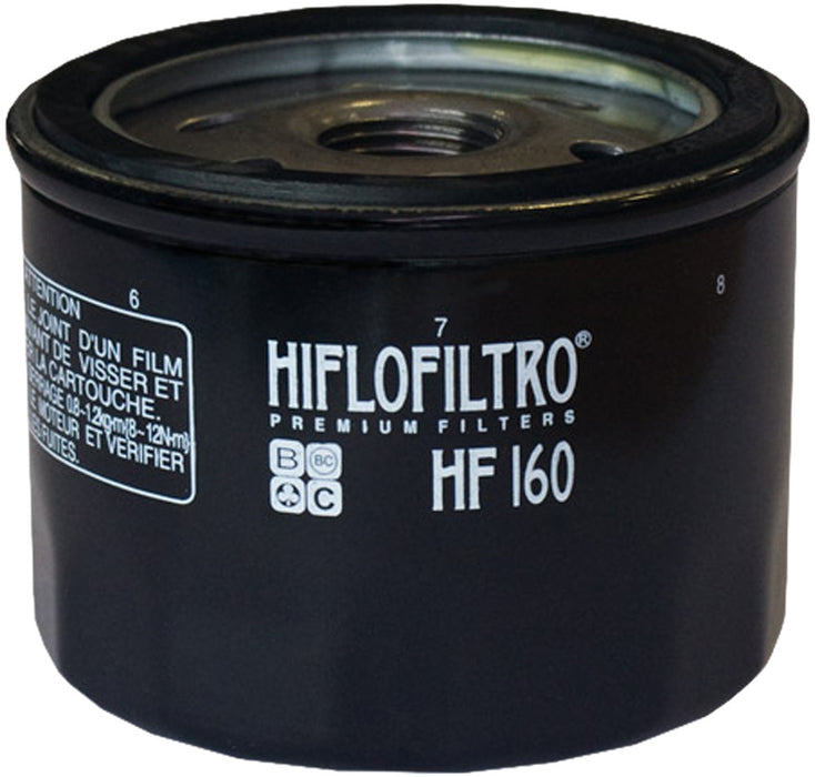 HiFloFiltro HF160 Black Standard Premium Oil Filter, Single