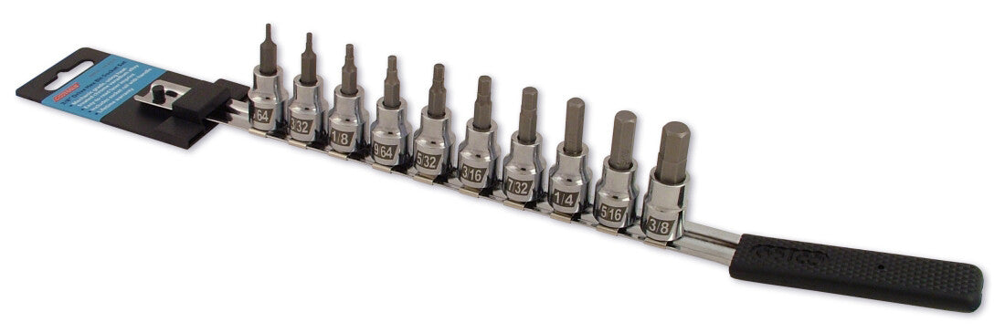 CruzTOOLS IN38HBS 3/8" Drive Inch Hex Socket Bit Set for Powersports