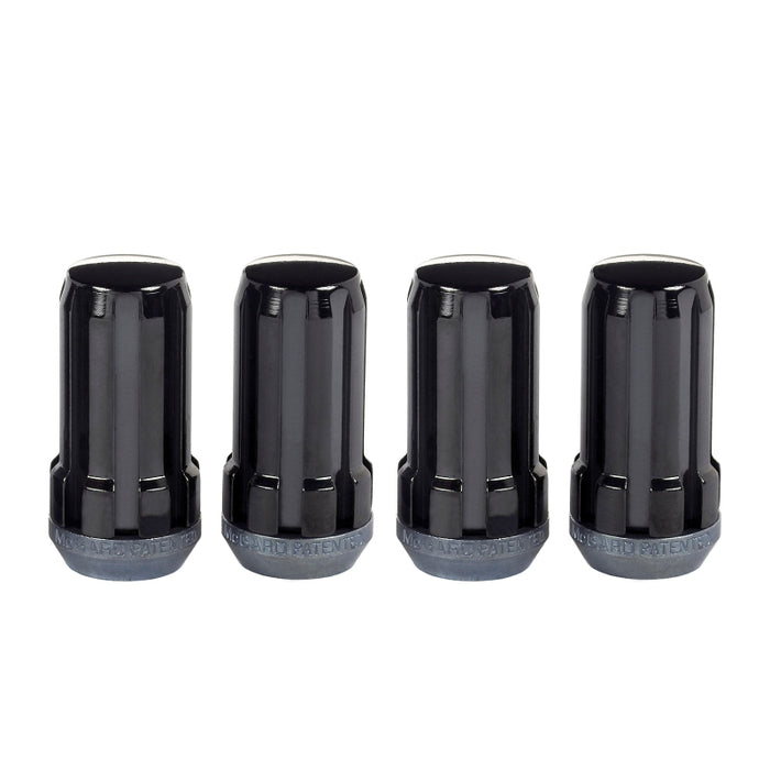 McGard SplineDrive Lug Nut (Cone Seat) 1/2-20 / 1.60in. Length (4-Pack) Black (Req. Tool) 65340BK