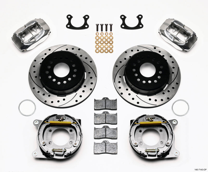 Wilwood Forged Dynalite P/S P-B Kit Drilled Polished Small Ford 2.66in Offset 140-7143-DP