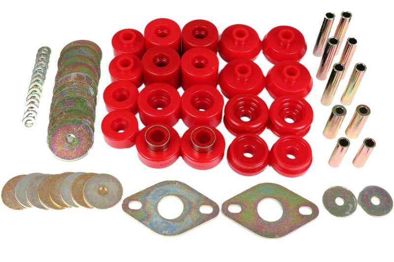 Energy Suspension 96-99 Toyota 4Runner 2WD/4WD Red Body Mount Bushing Set 8.4111R