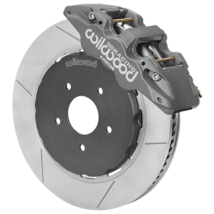 Wilwood AERO6 RACE Front Big Brake Kit 14in GT Slotted 94-04 Mustang Type III Ano Grey Calipers 140-16859