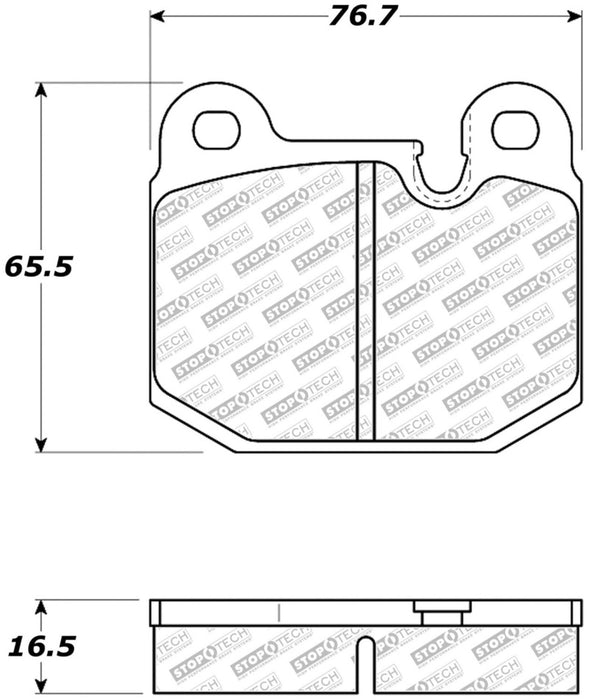 StopTech 08-11 Tesla Roadster Street Select Front Brake Pads 305.0174