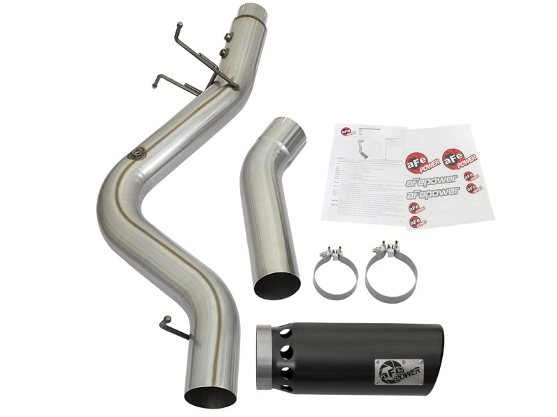 aFe LARGE BORE HD 5in 409-SS DPF-Back Exhaust w/Black Tip 2017 GM Duramax V8-6.6L (td) L5P 49-44085-B