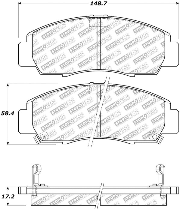 StopTech Street Select Brake Pads Front/Rear 305.0787