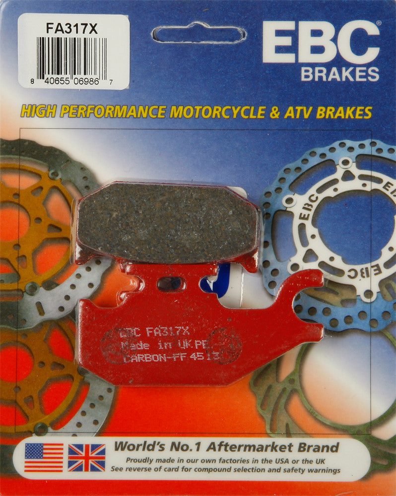 EBC X Series Carbon Brake Pads (Rear) Compatible with 02-07 Fits Suzuki VINSON500A FA317X