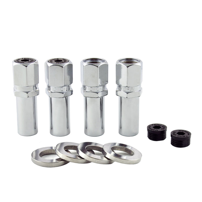 McGard Hex Lug Nut (Drag Racing X-Long Shank) 7/16-20 / 13/16 Hex / 2.475in. Length (4-Pk) Chrome 63001