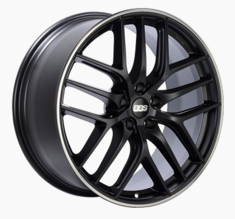 BBS CC-R 19x9.5 5x112 ET42 Satin Black Polished Rim Protector Wheel -82mm PFS/Clip Required CC2302BPO