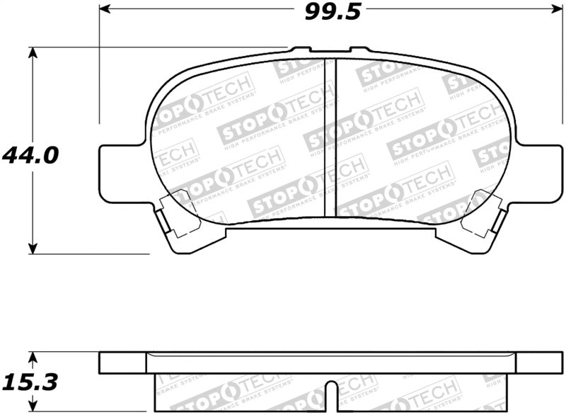 StopTech 02-06 Toyota Camry Street Performance Rear Brake Pads 308.0828