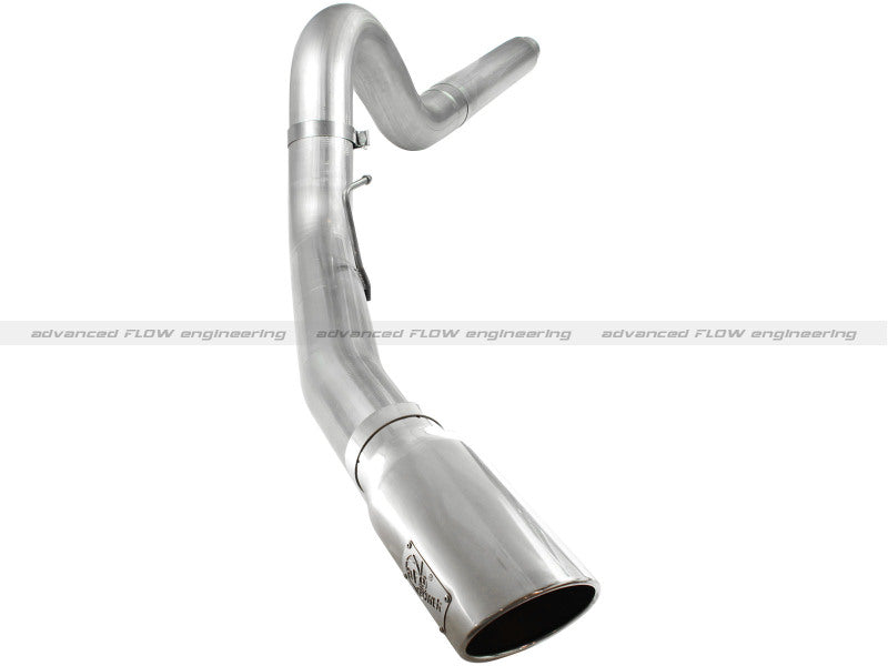 aFe Atlas 5in DPF-Back Aluminized Steel Exh Sys, Ford Diesel Trucks 08-10 V8-6.4L (td) Polished tip 49-03054-P